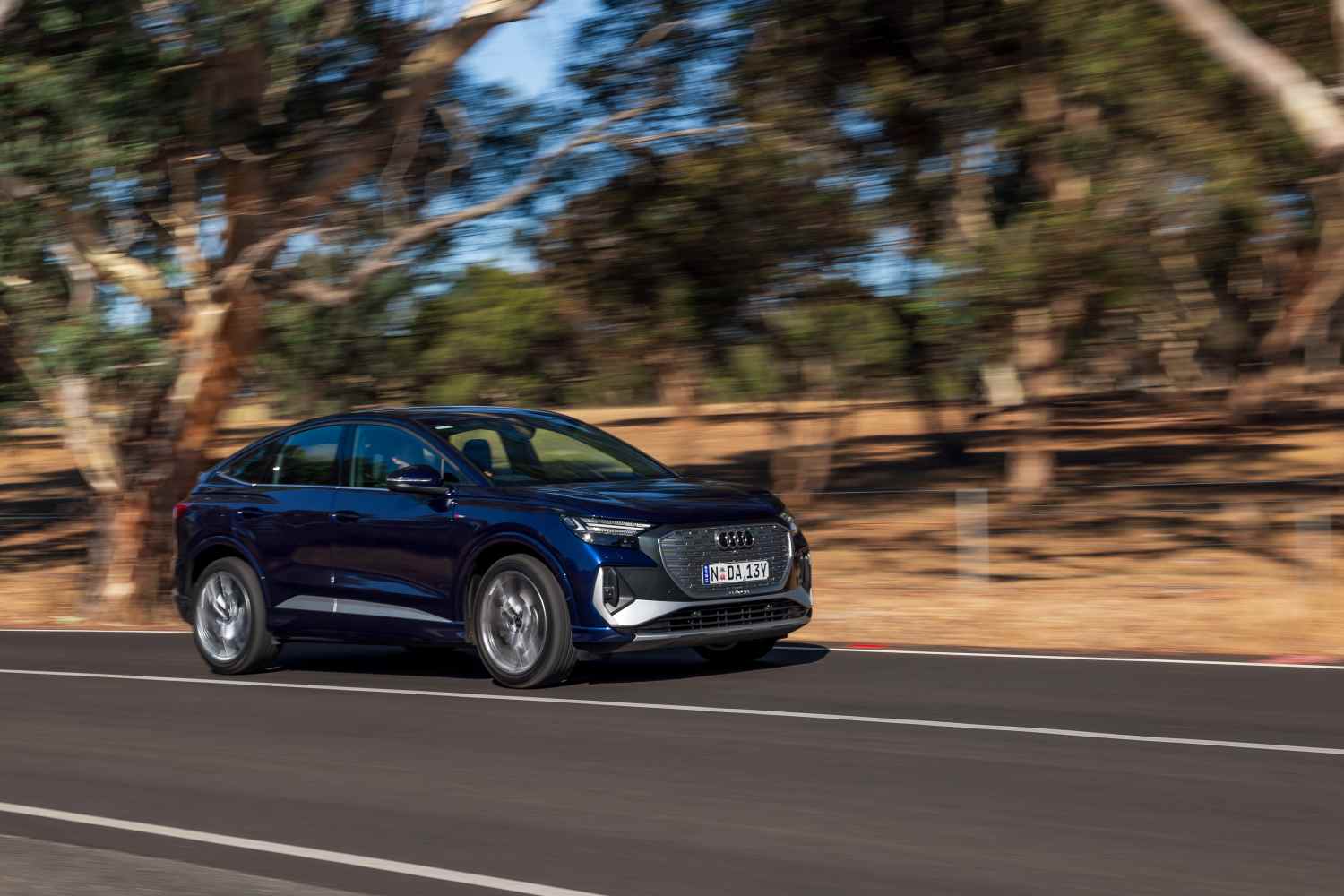 Audi Q4 e-tron SUV driving 2