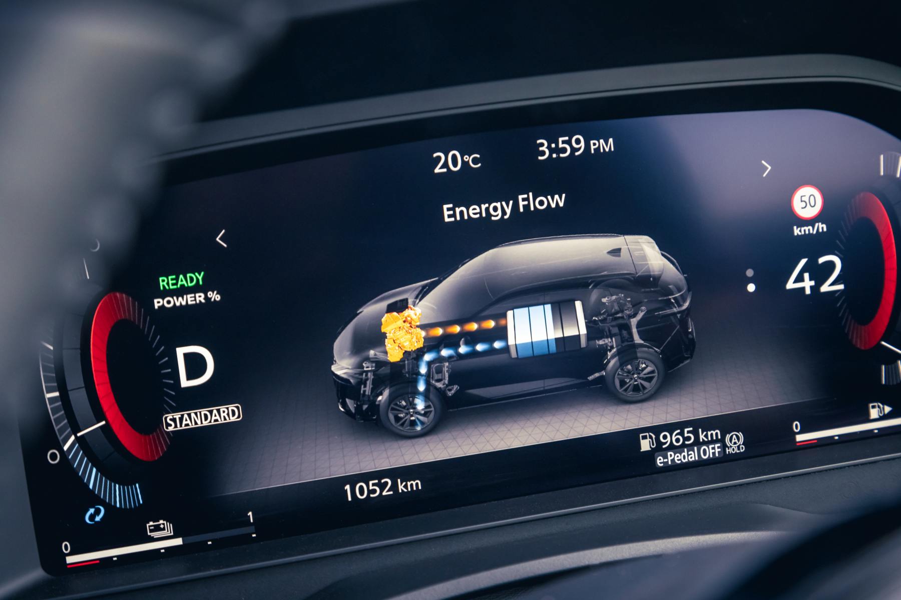 2024 Nissan QASHQAI Ti e-POWER interior energy flow