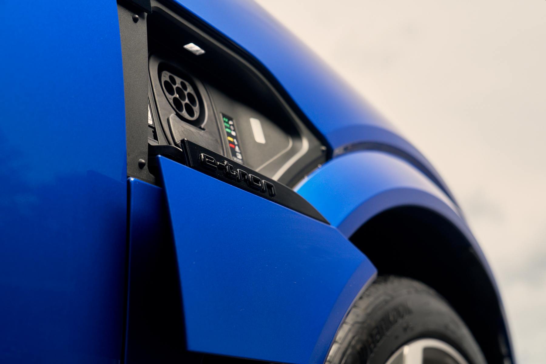 Audi e-tron front charging point 1